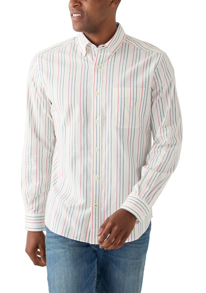 Long Sleeve Oxford Stripe Woven Shirt