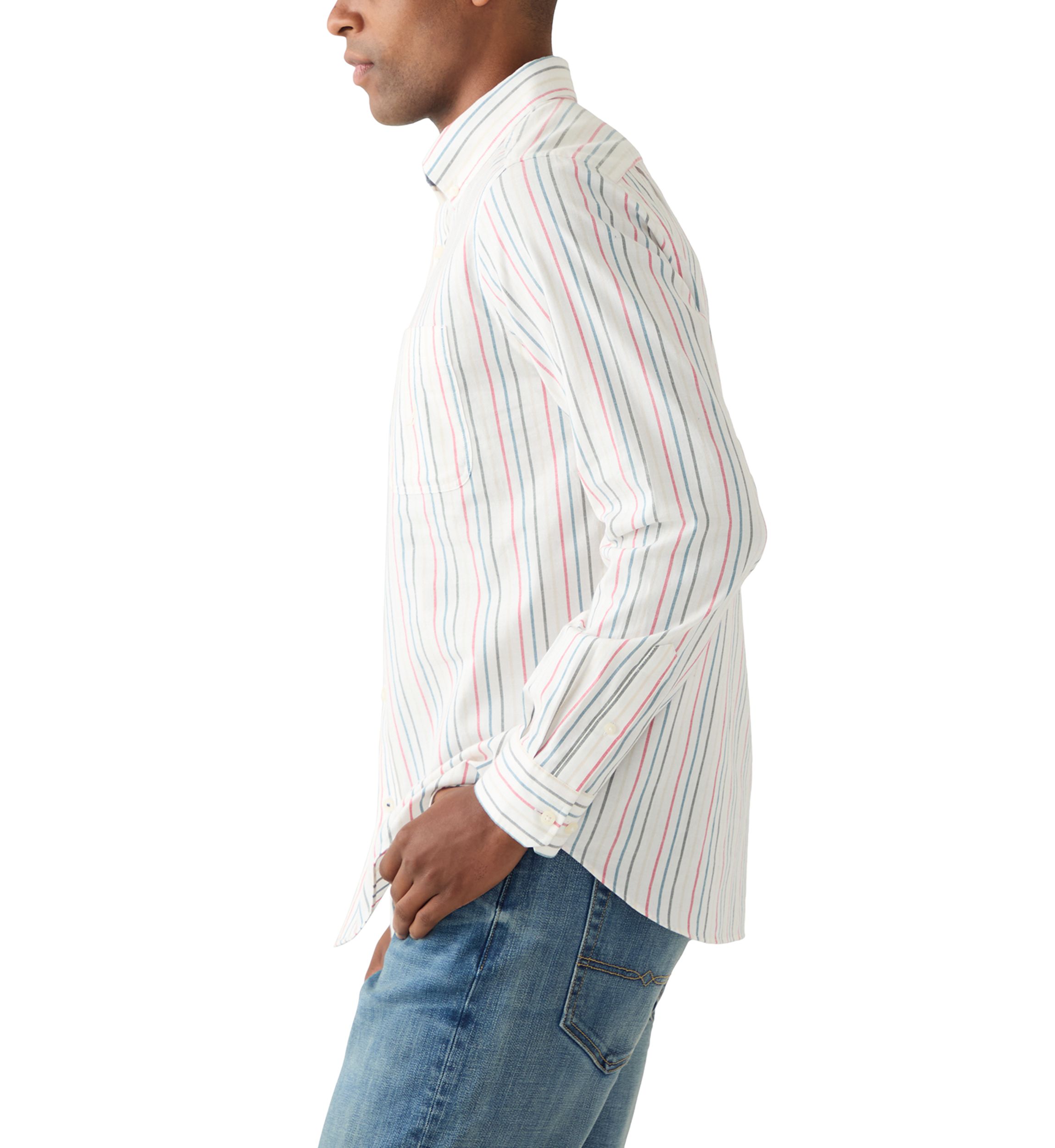 Long Sleeve Oxford Stripe Woven Shirt