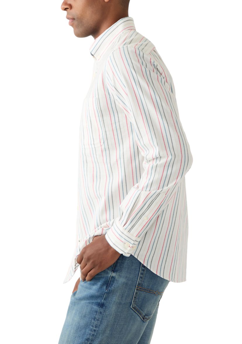 Long Sleeve Oxford Stripe Woven Shirt