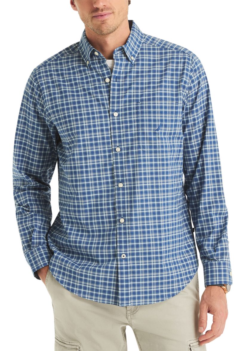 Long Sleeve Plaid Woven Shirt 