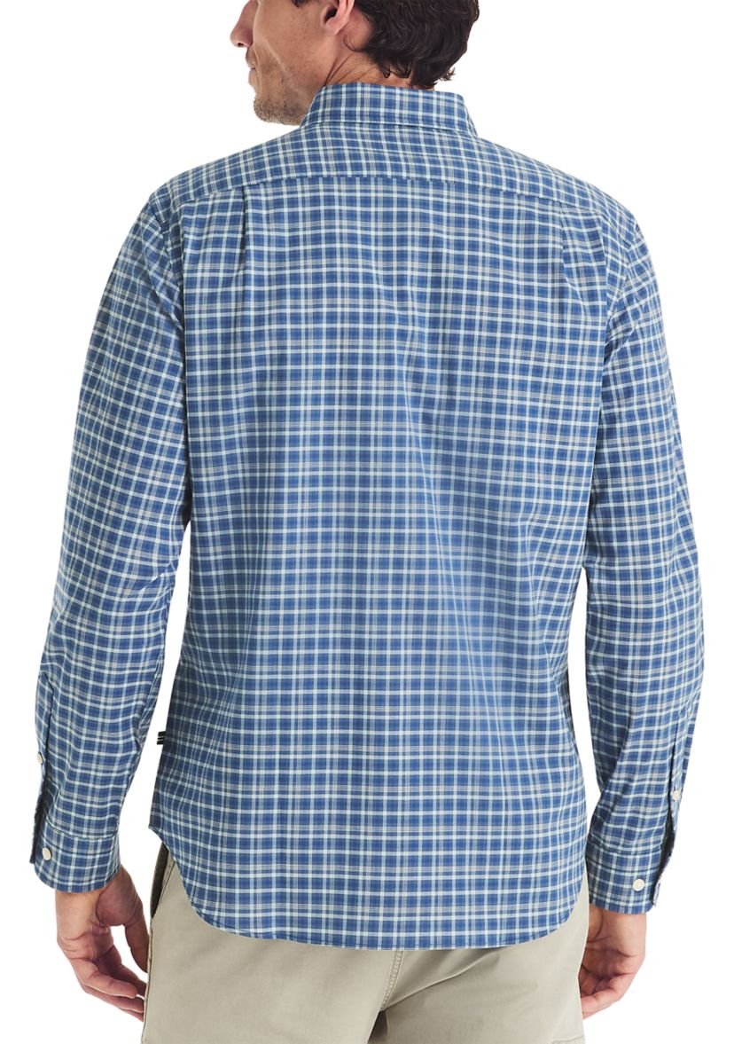 Long Sleeve Plaid Woven Shirt 