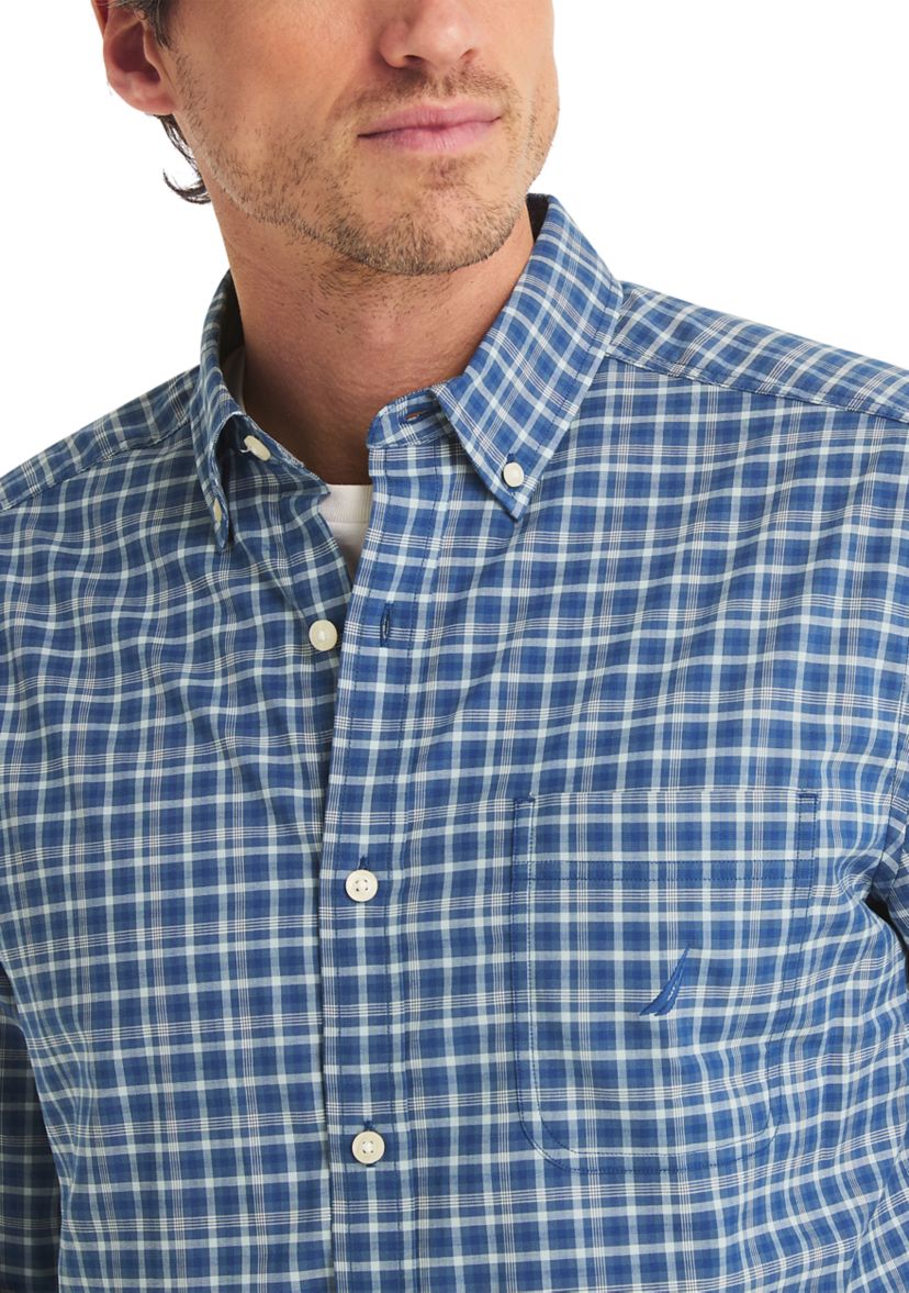 Long Sleeve Plaid Woven Shirt 