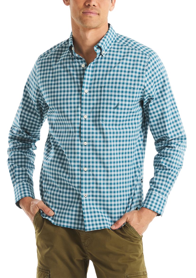 Long Sleeve Plaid Dress Shirt 