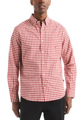 Nautica Men's Long Sleeve Plaid Dress Shirt, 2XL