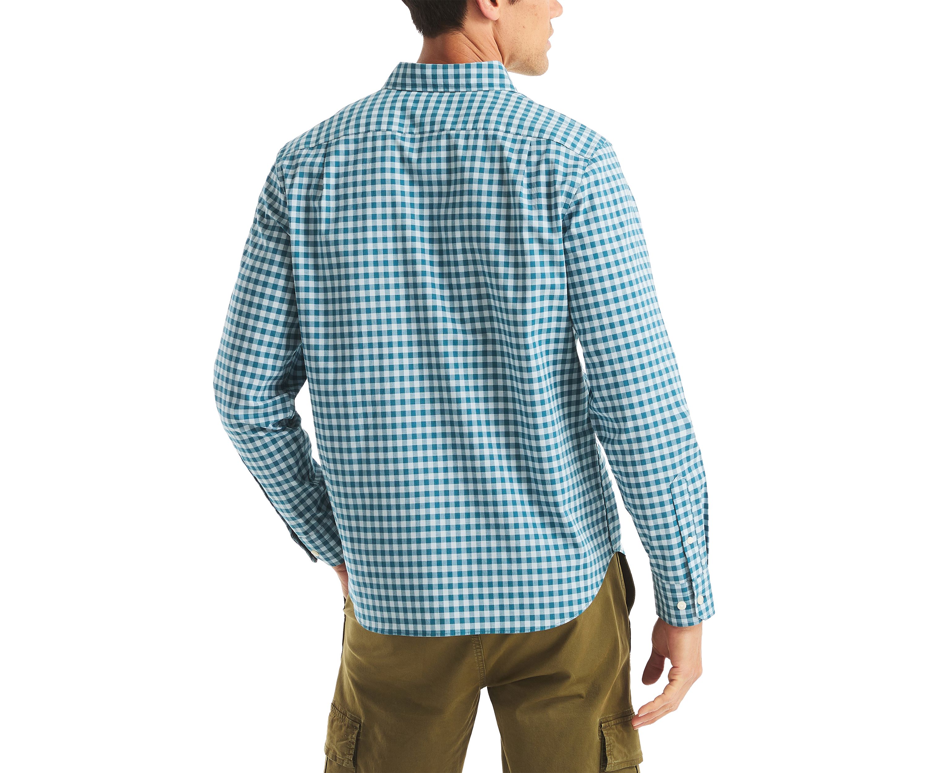 Long Sleeve Plaid Dress Shirt 