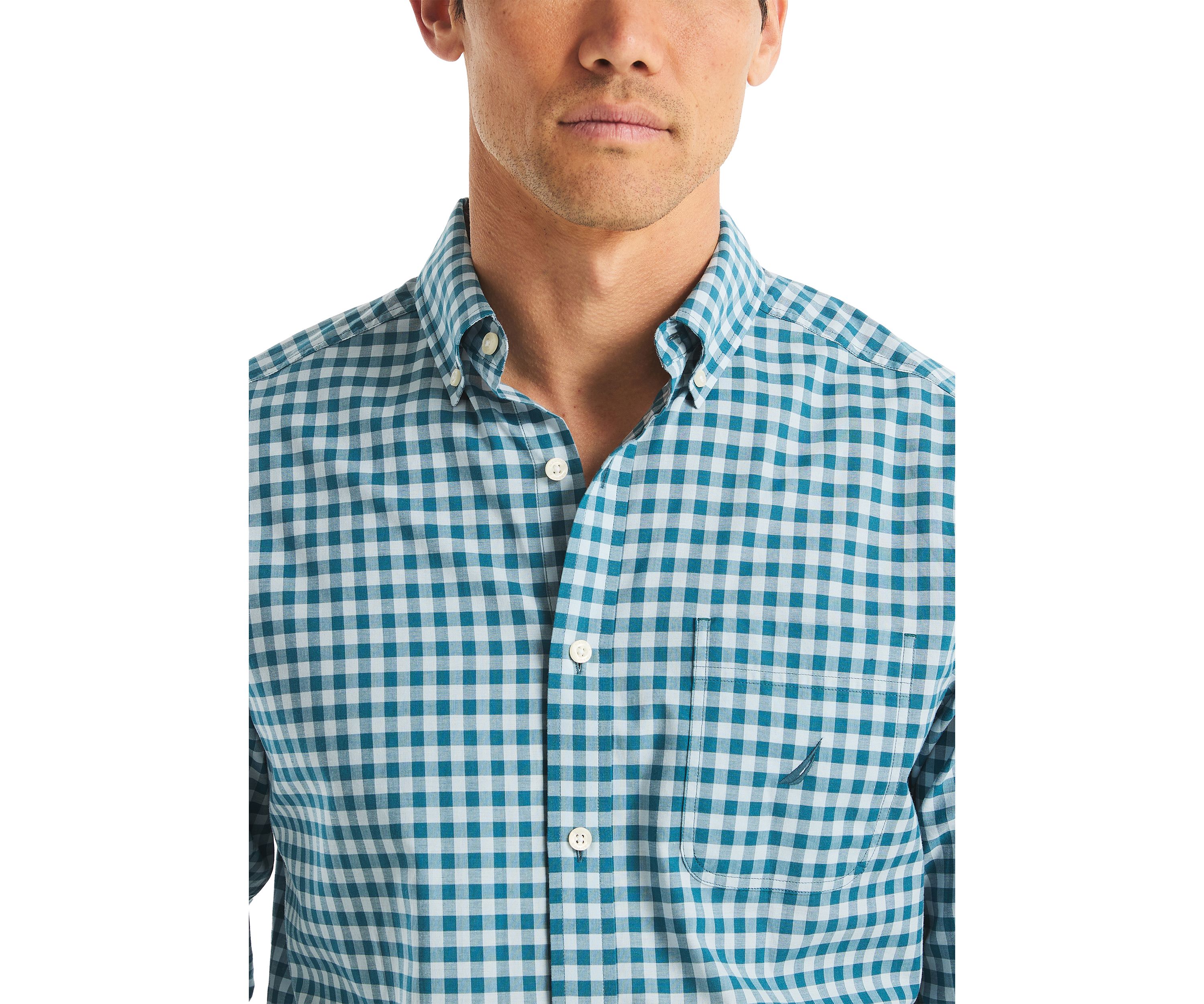 Long Sleeve Plaid Dress Shirt 