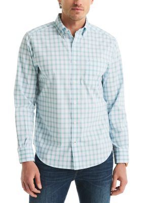 Nautica Men's Long Sleeve Plaid Button-Down Shirt, 2XL