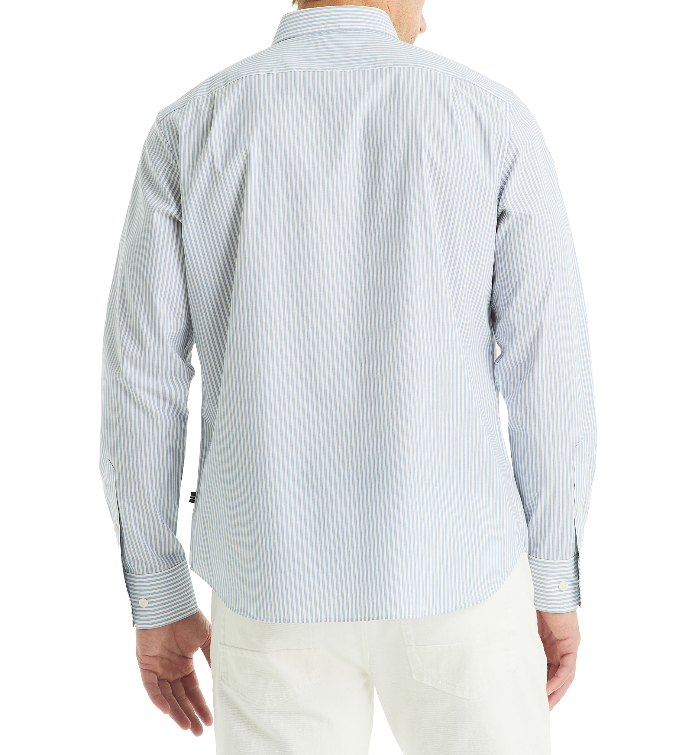 Long Sleeve Woven Striped Shirt
