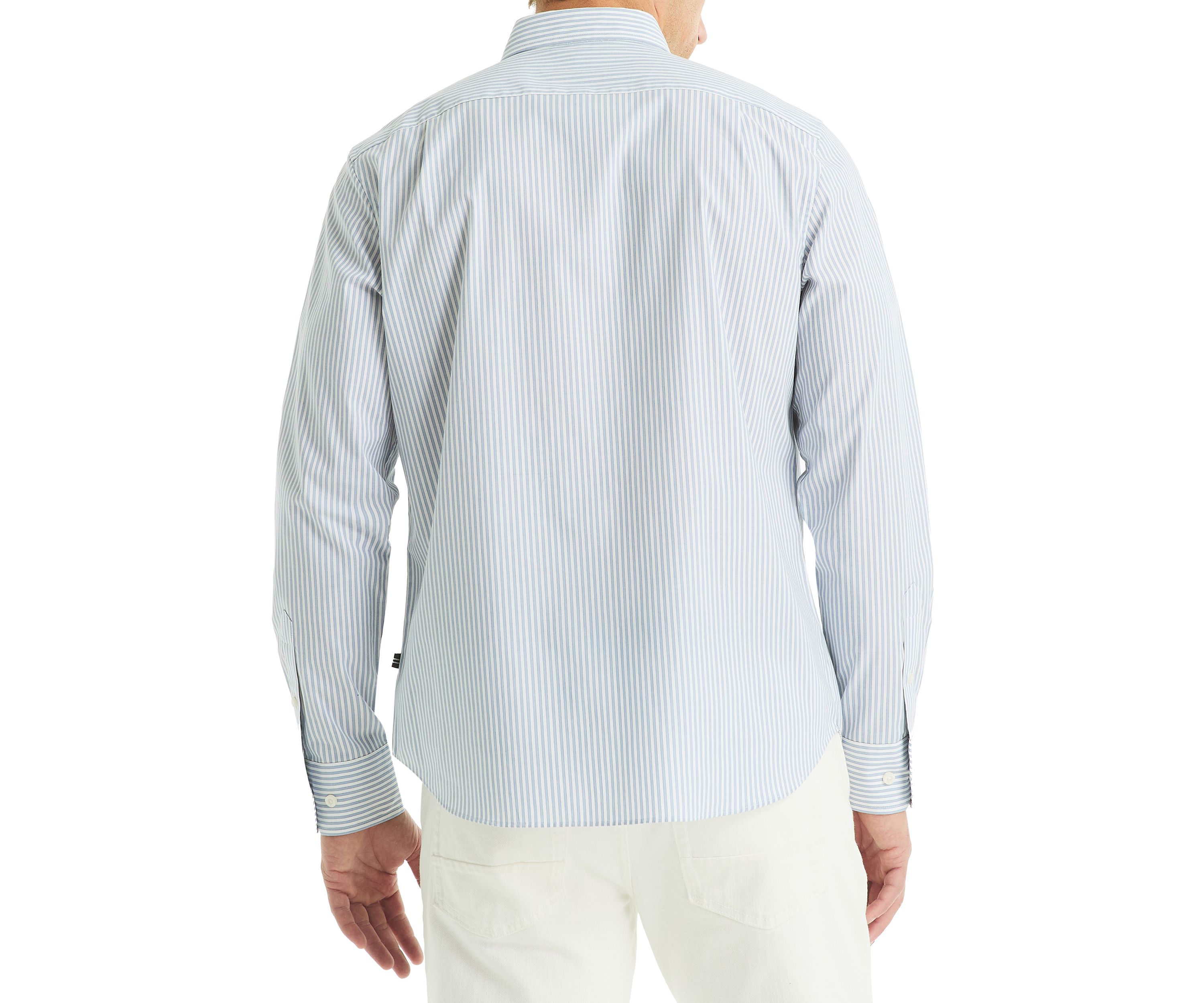 Long Sleeve Woven Striped Shirt