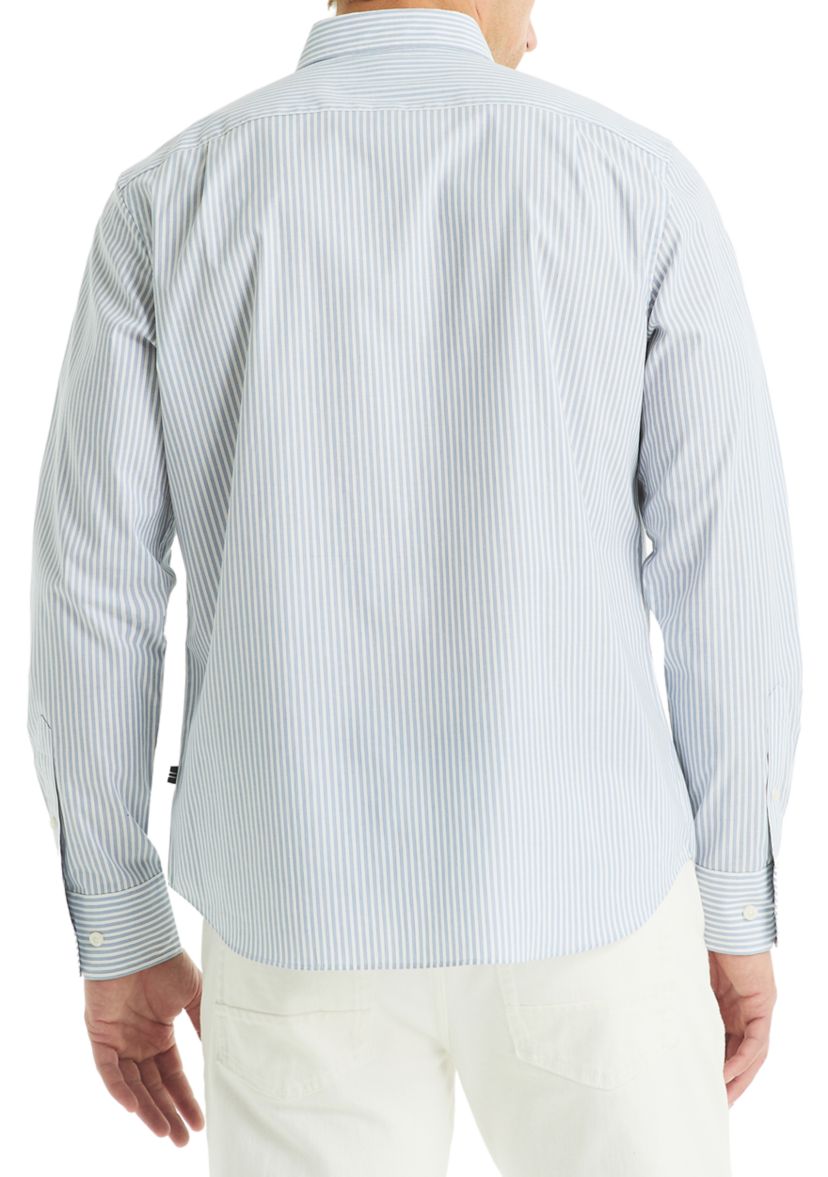 Long Sleeve Woven Striped Shirt