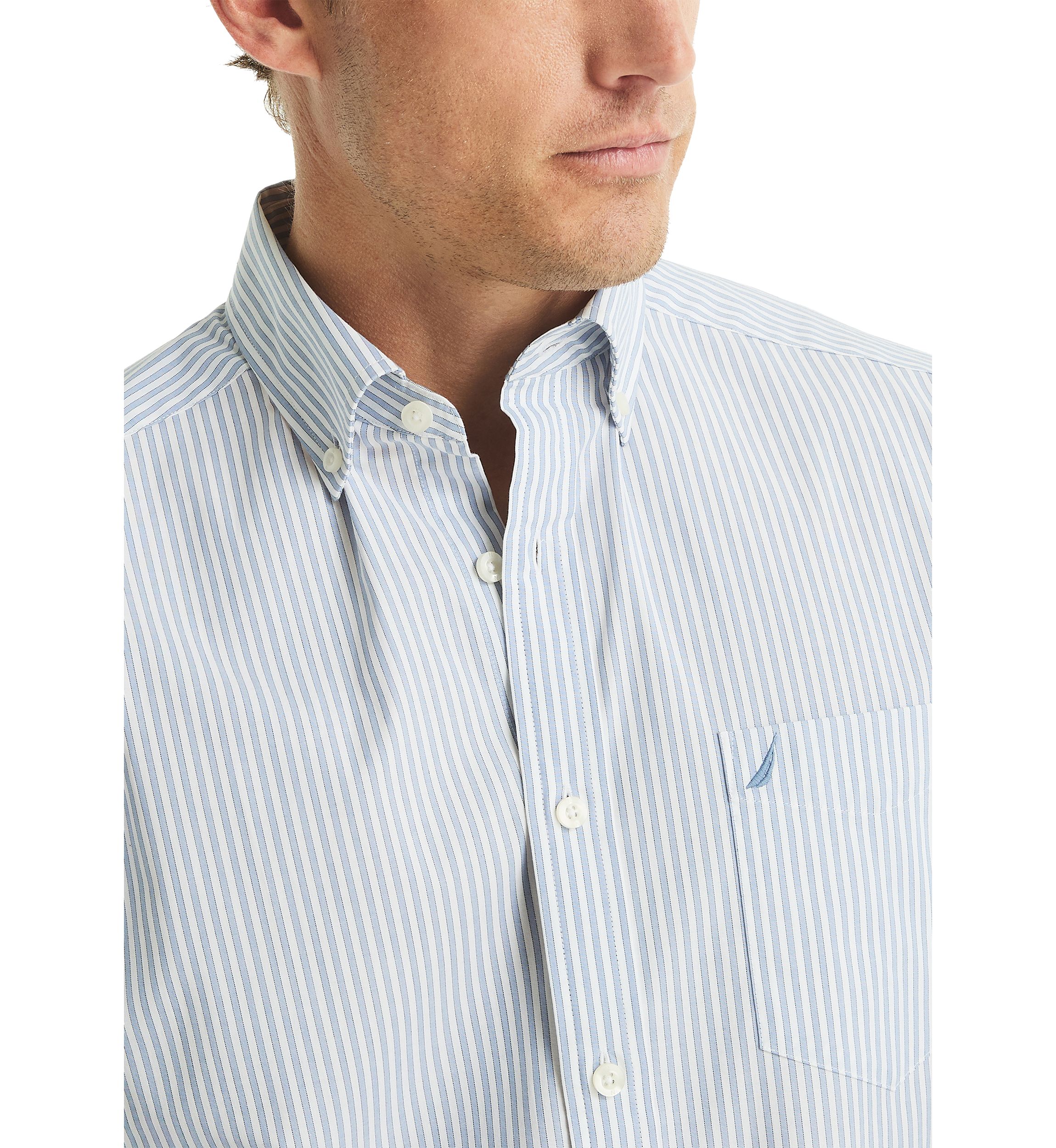 Long Sleeve Woven Striped Shirt