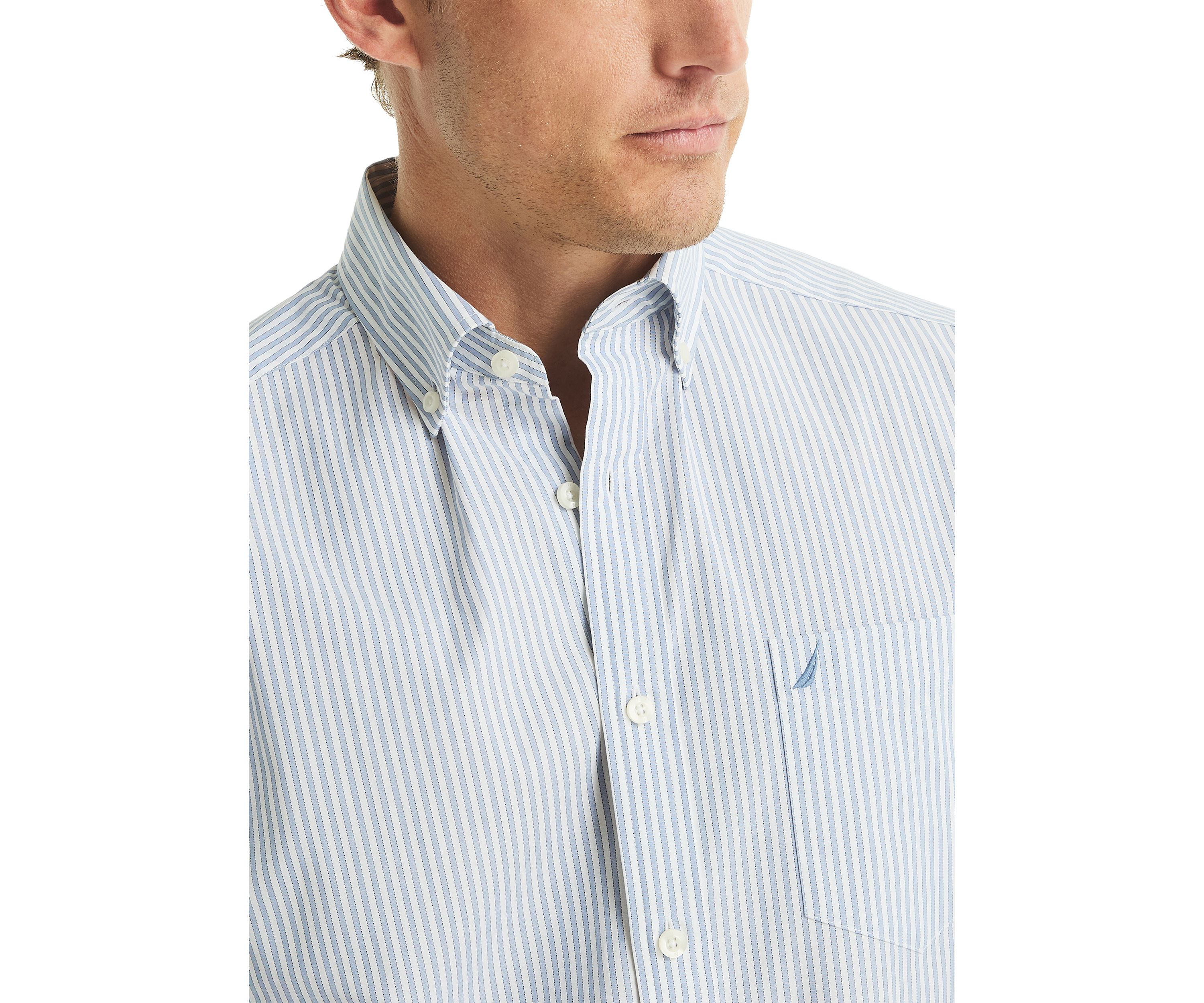 Long Sleeve Woven Striped Shirt