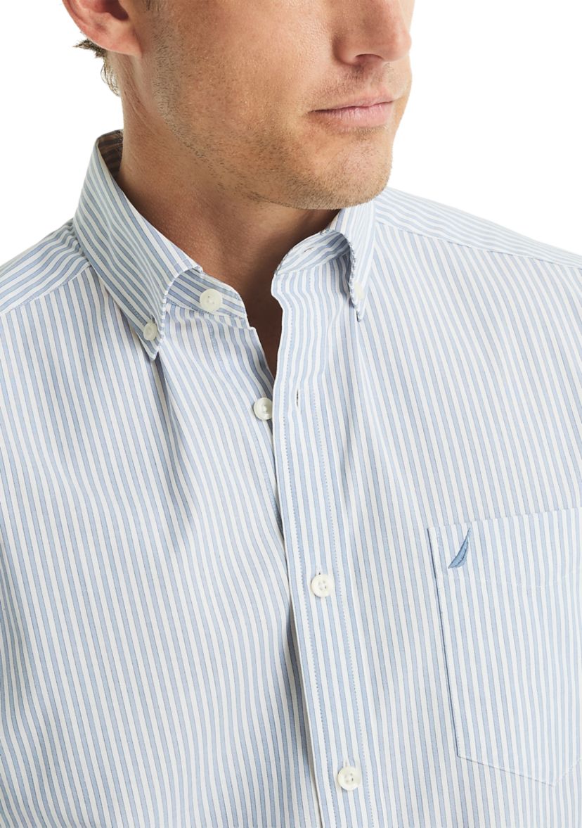 Long Sleeve Woven Striped Shirt