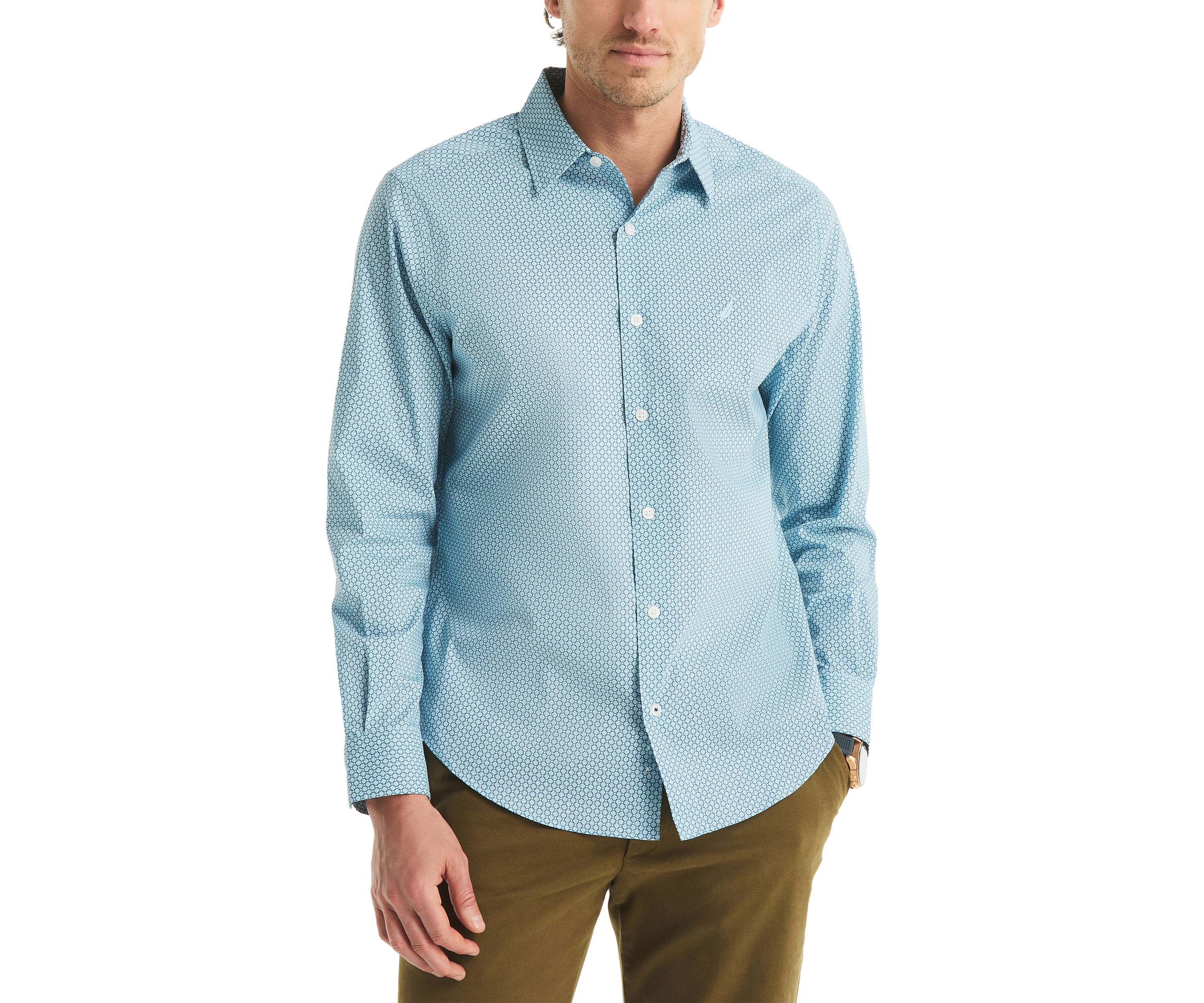 Long Sleeve Printed Woven Shirt