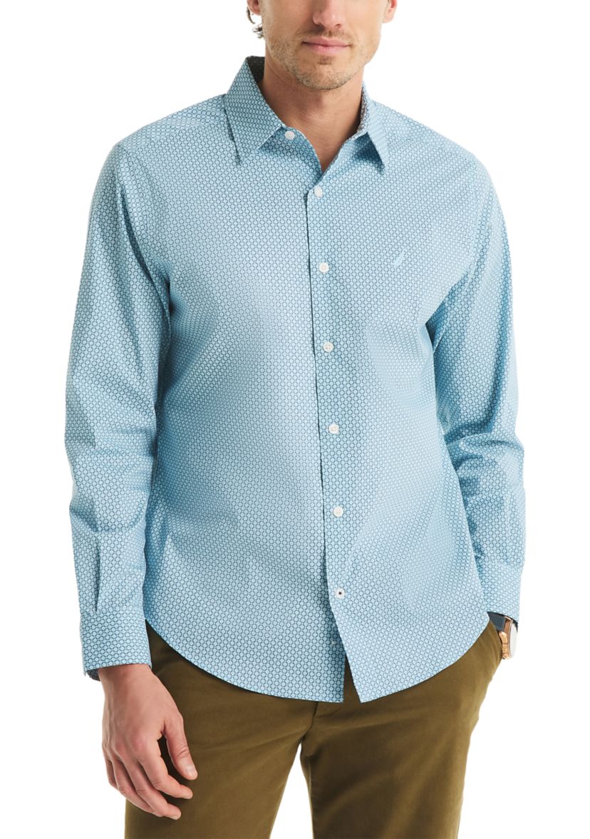 Long Sleeve Printed Woven Shirt