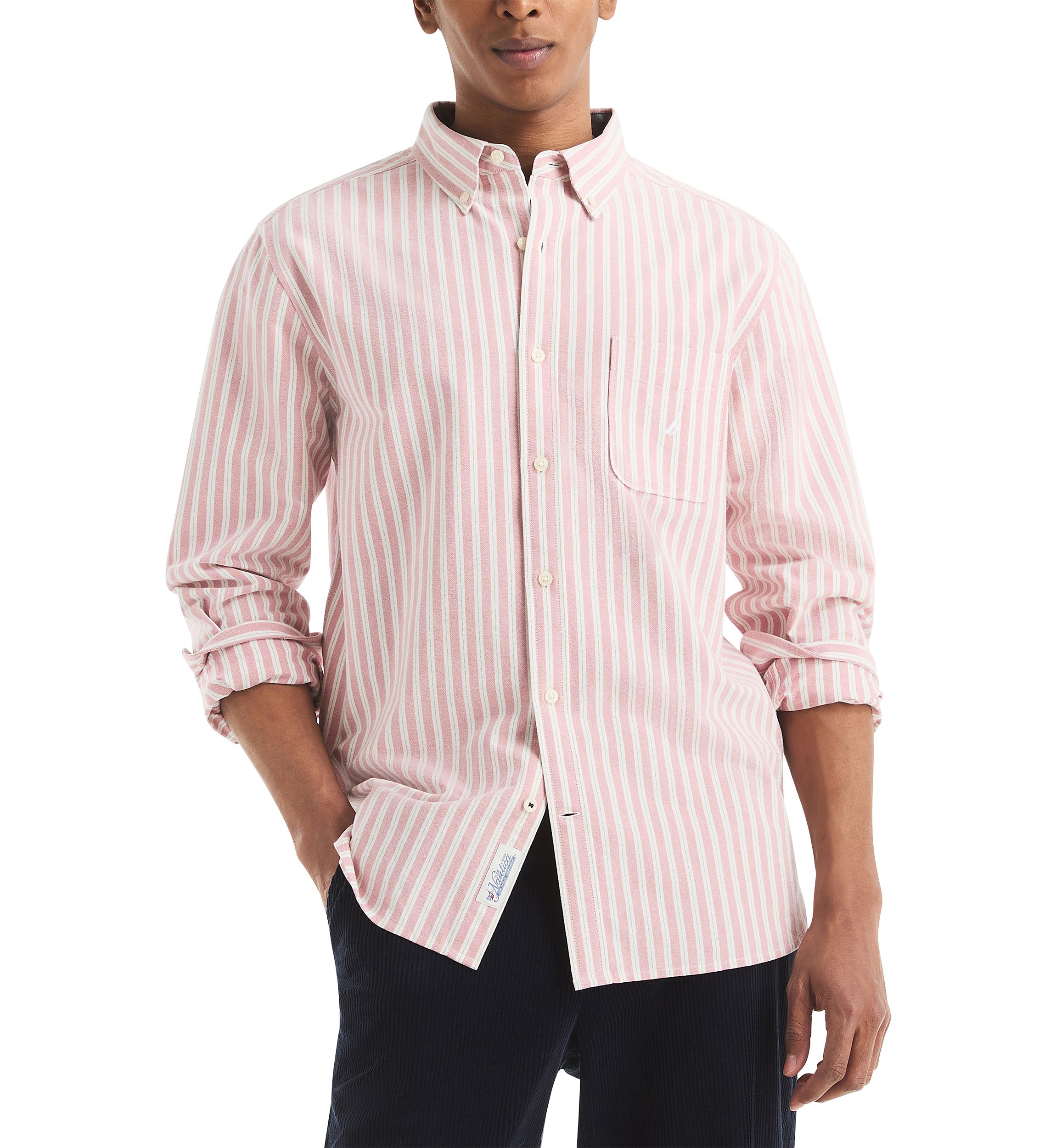 Long Sleeve Striped Woven Shirt 