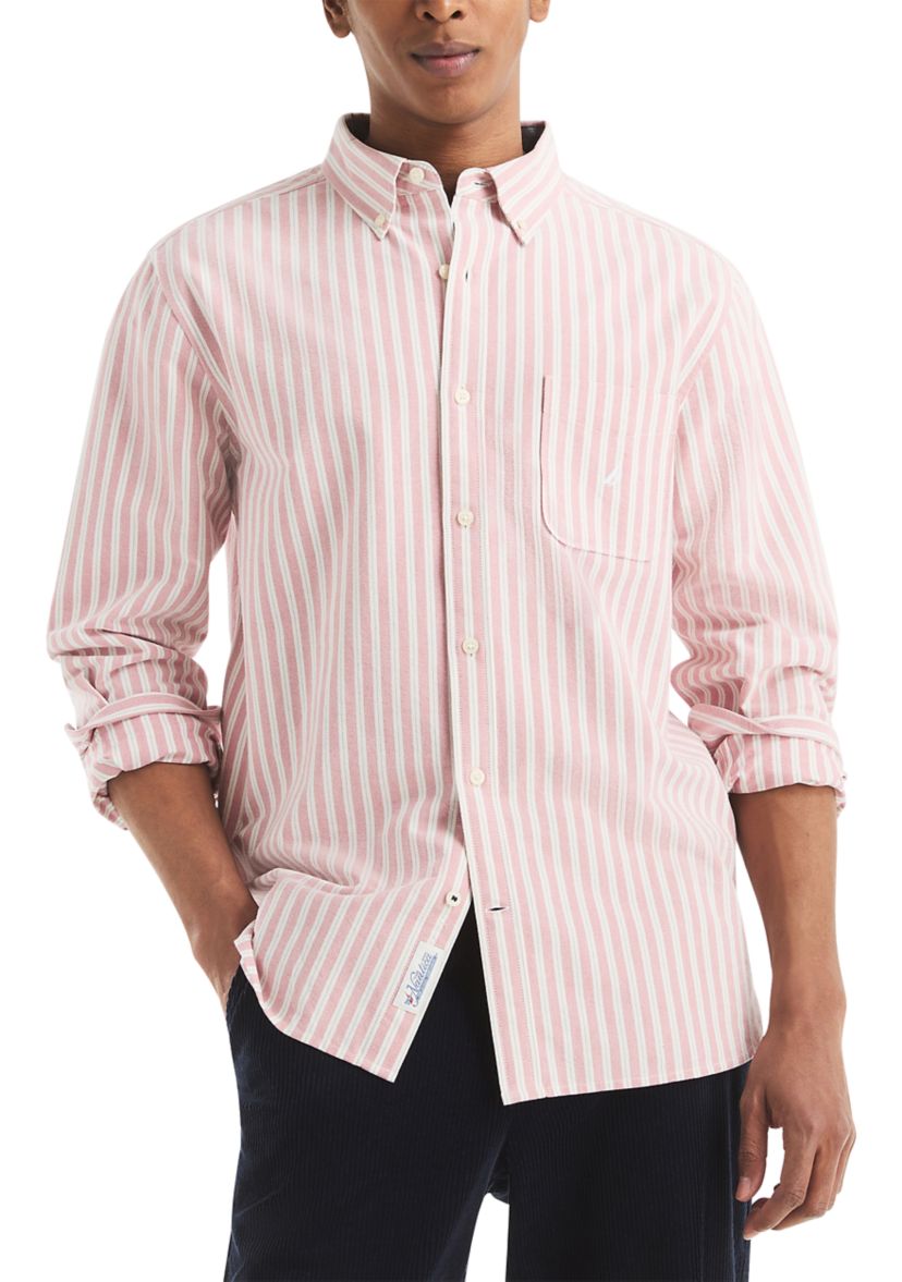Long Sleeve Striped Woven Shirt 