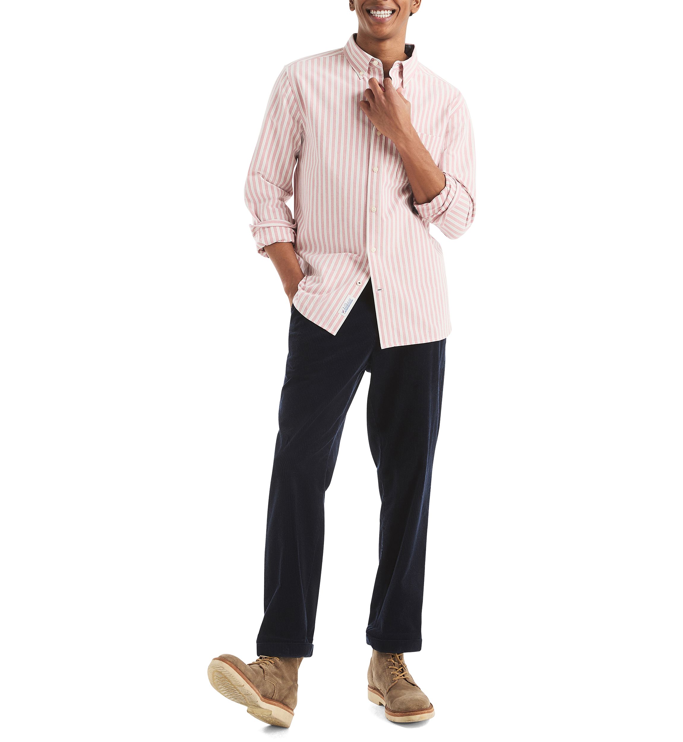 Long Sleeve Striped Woven Shirt 
