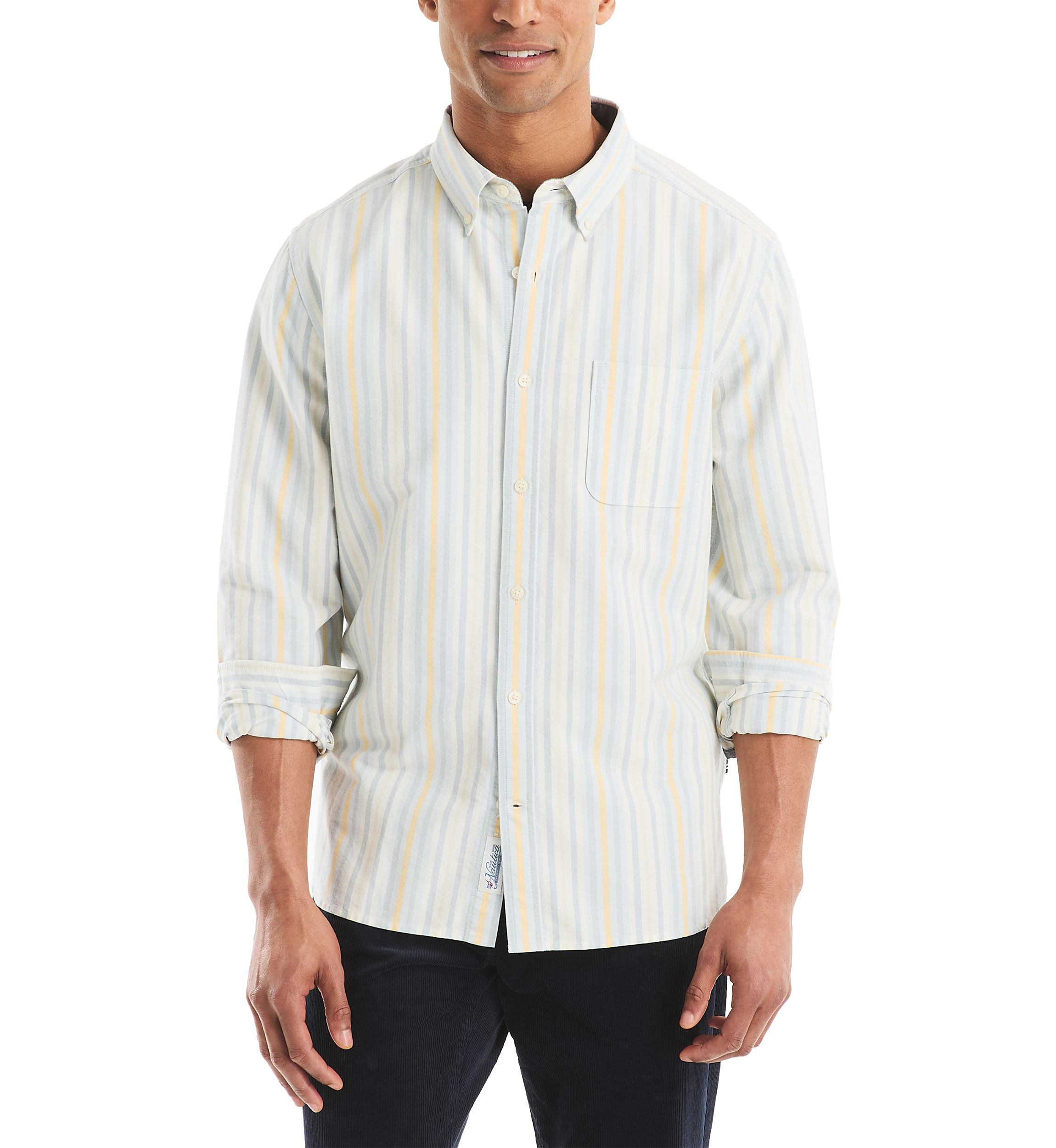 Long Sleeve Striped Woven Shirt 