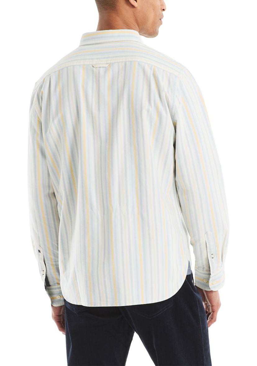 Long Sleeve Striped Woven Shirt 
