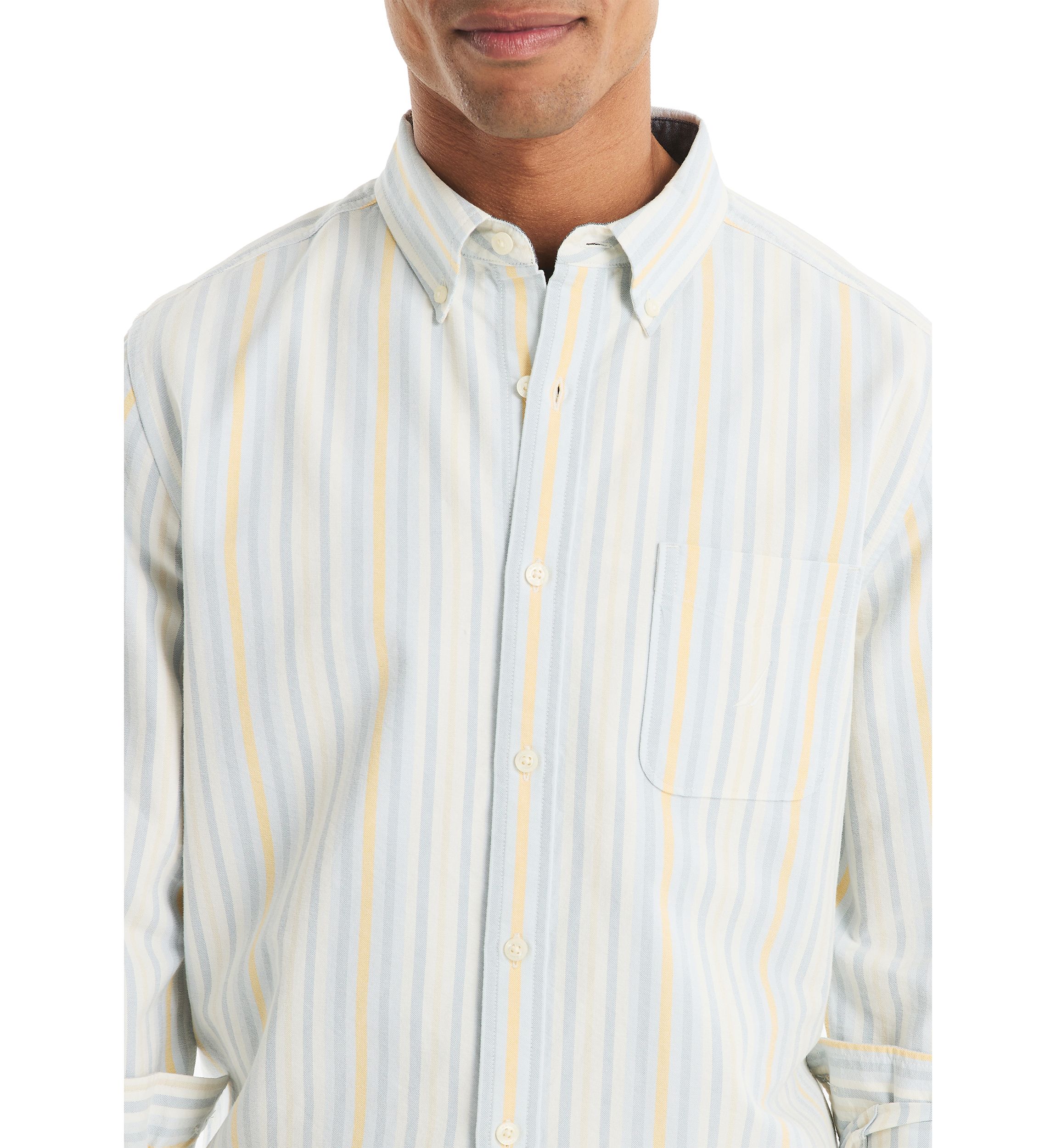 Long Sleeve Striped Woven Shirt 