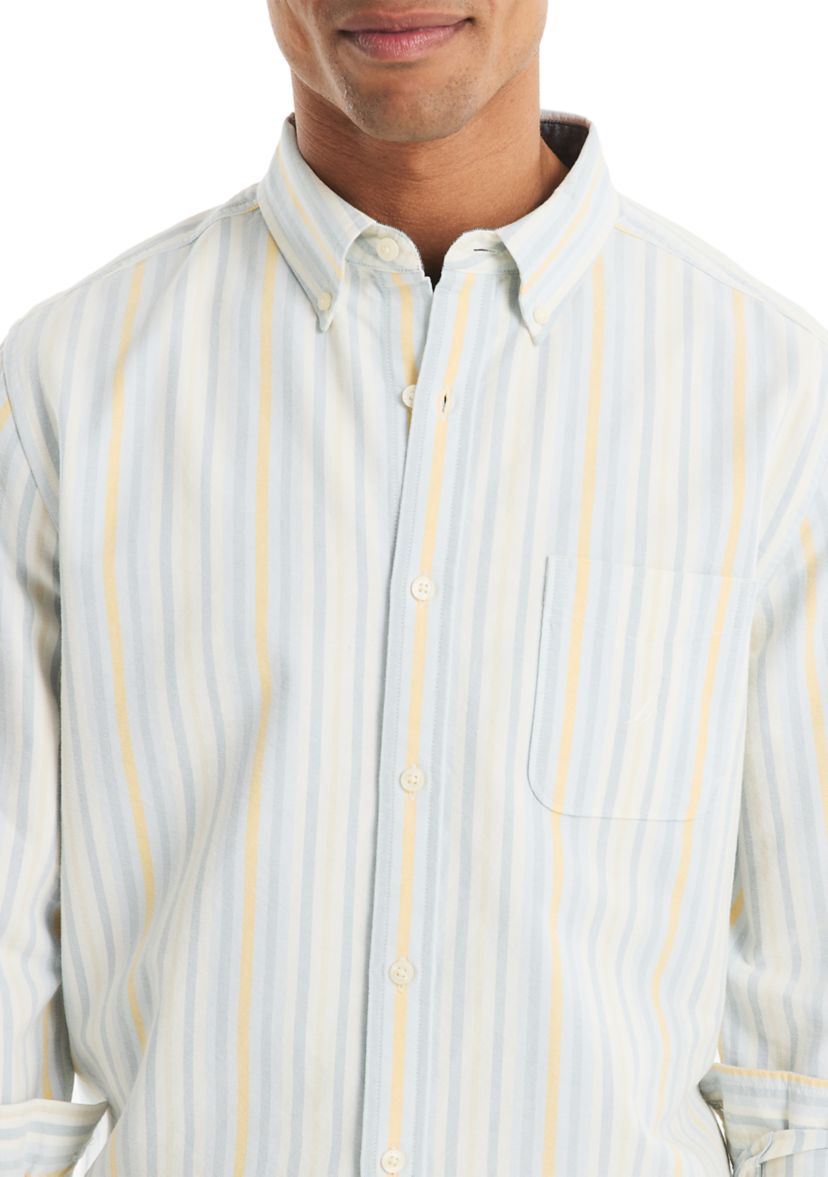 Long Sleeve Striped Woven Shirt 