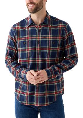 Nautica Men's Long Sleeve Plaid Stretch Flannel