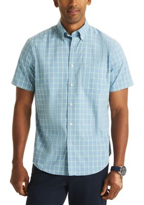 Nautica Men's Short Sleeve Plaid Shirt, 2XL Regular