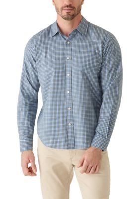 Nautica Men's Two Way Slub Knit Plaid Shirt, 2XL Regular