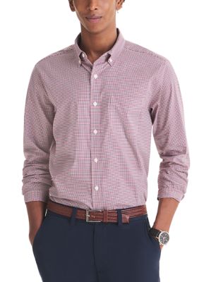 Nautica Men's Classic Fit Plaid Shirt, Red, 2XL Regular