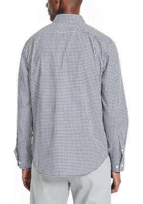 Classic Fit Gingham Stretch Cotton Shirt