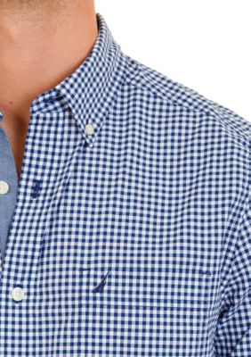 Classic Fit Gingham Stretch Cotton Shirt
