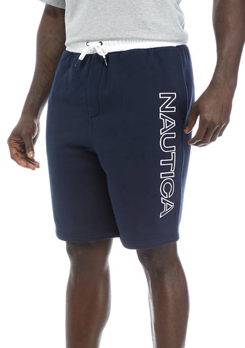 Big &amp; Tall Nautica Fleece Knit Logo Shorts