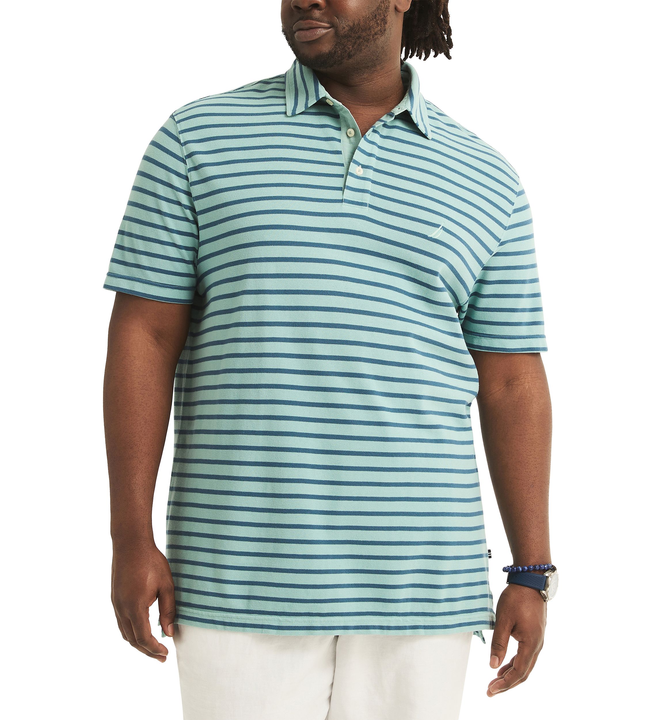 Big & Tall Classic Fit Deck Striped Polo Shirt