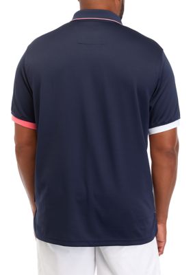 Big & Tall Short Sleeve Navtech Color Block Polo Shirt