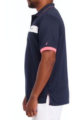 Big & Tall Short Sleeve Navtech Color Block Polo Shirt