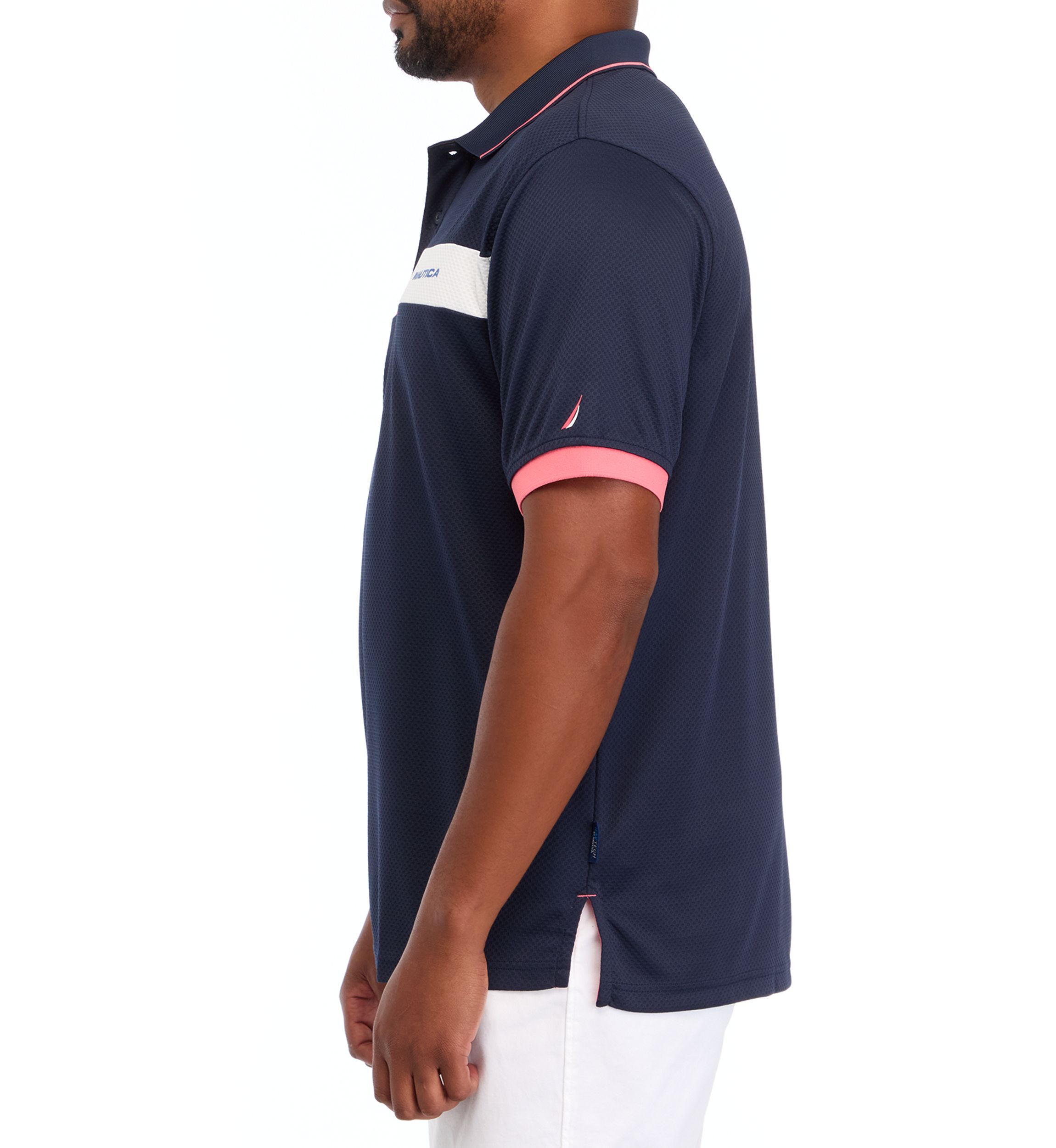 Big & Tall Short Sleeve Navtech Color Block Polo Shirt