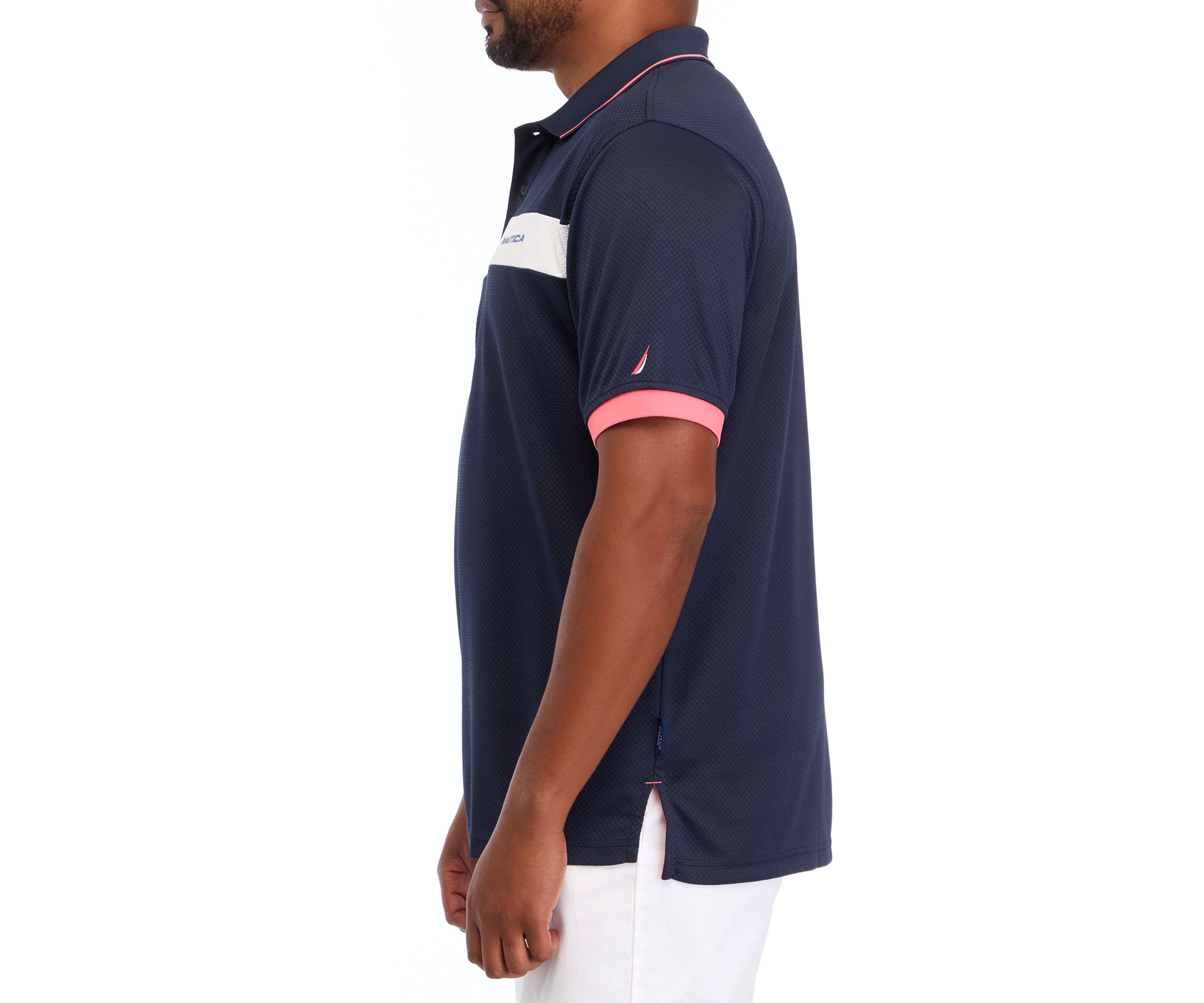 Big & Tall Short Sleeve Navtech Color Block Polo Shirt
