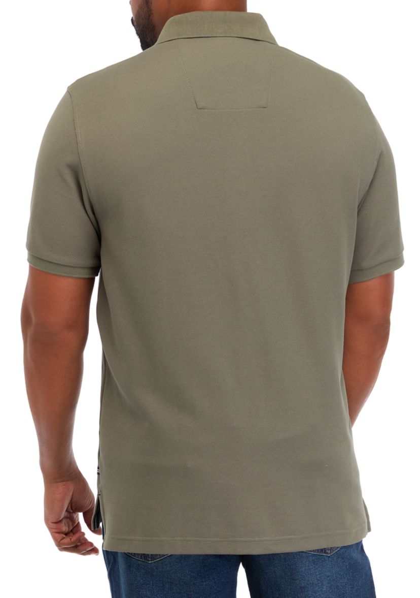 Big & Tall Short Sleeve Classic Fit Deck Polo Shirt