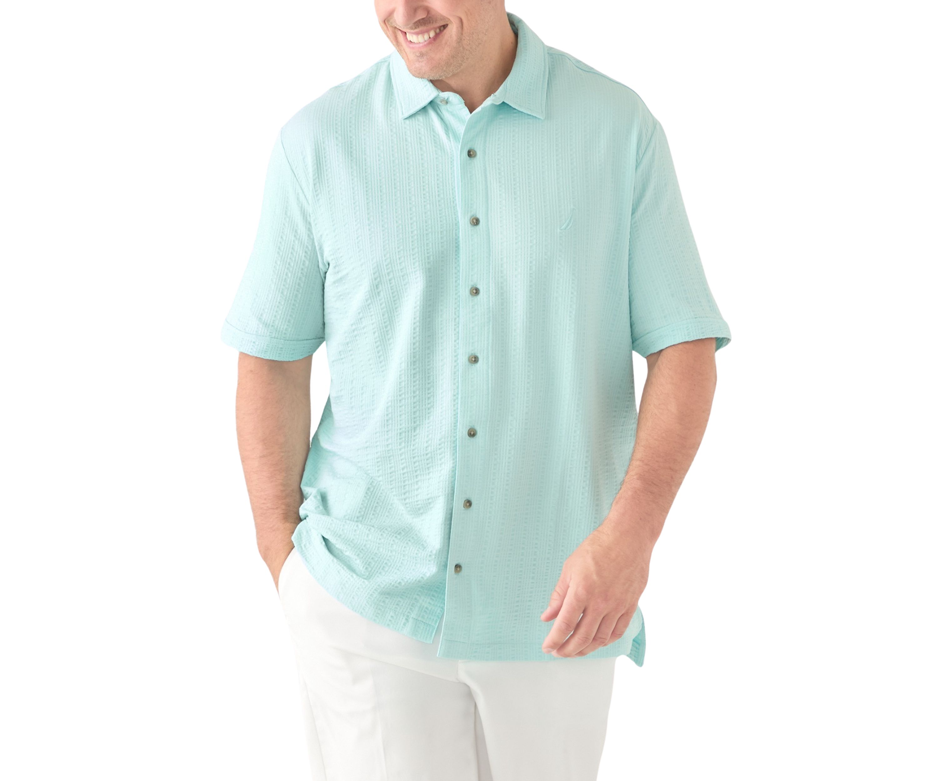 Big & Tall Classic Fit Seersucker Polo Shirt