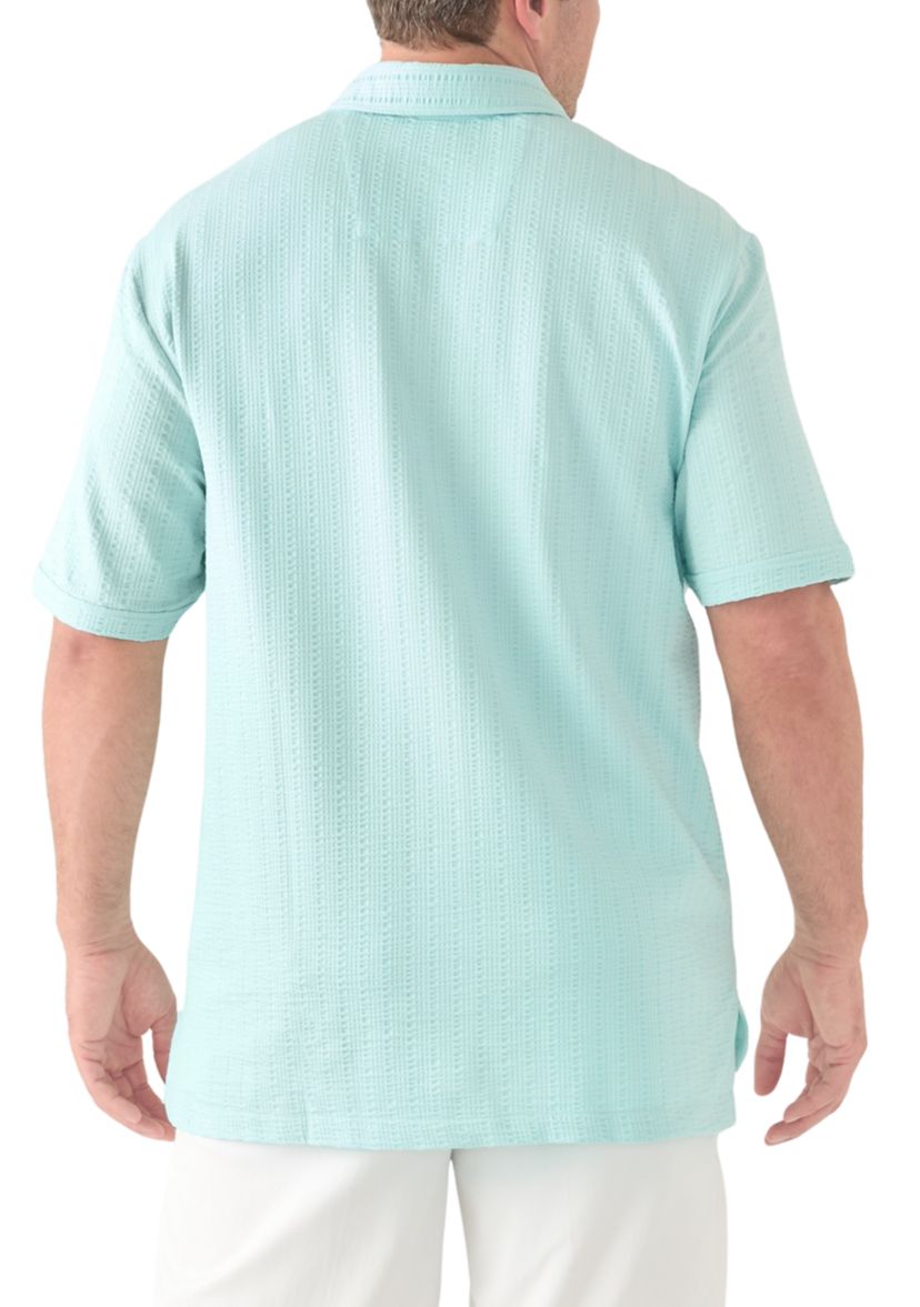 Big & Tall Classic Fit Seersucker Polo Shirt