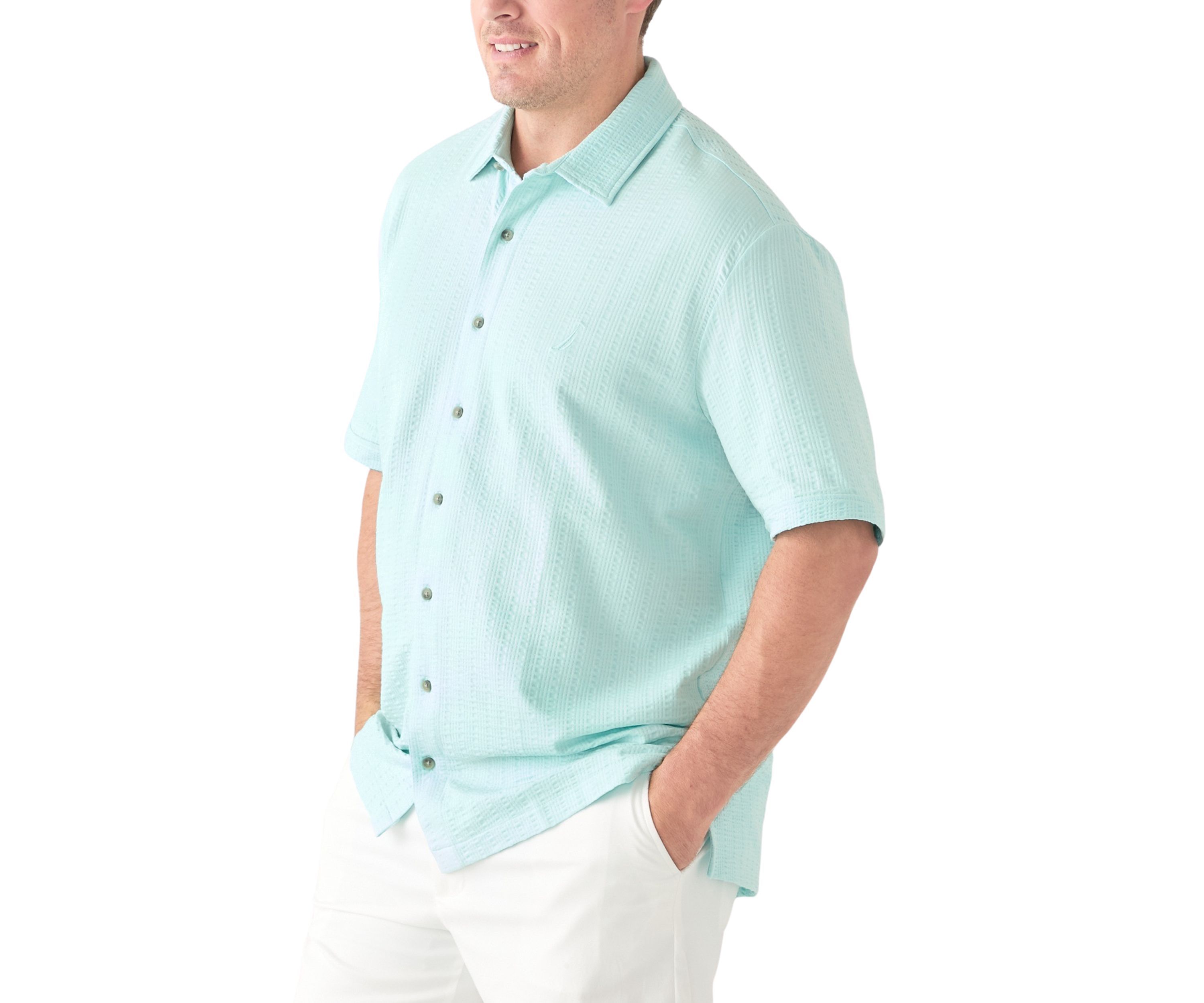 Big & Tall Classic Fit Seersucker Polo Shirt