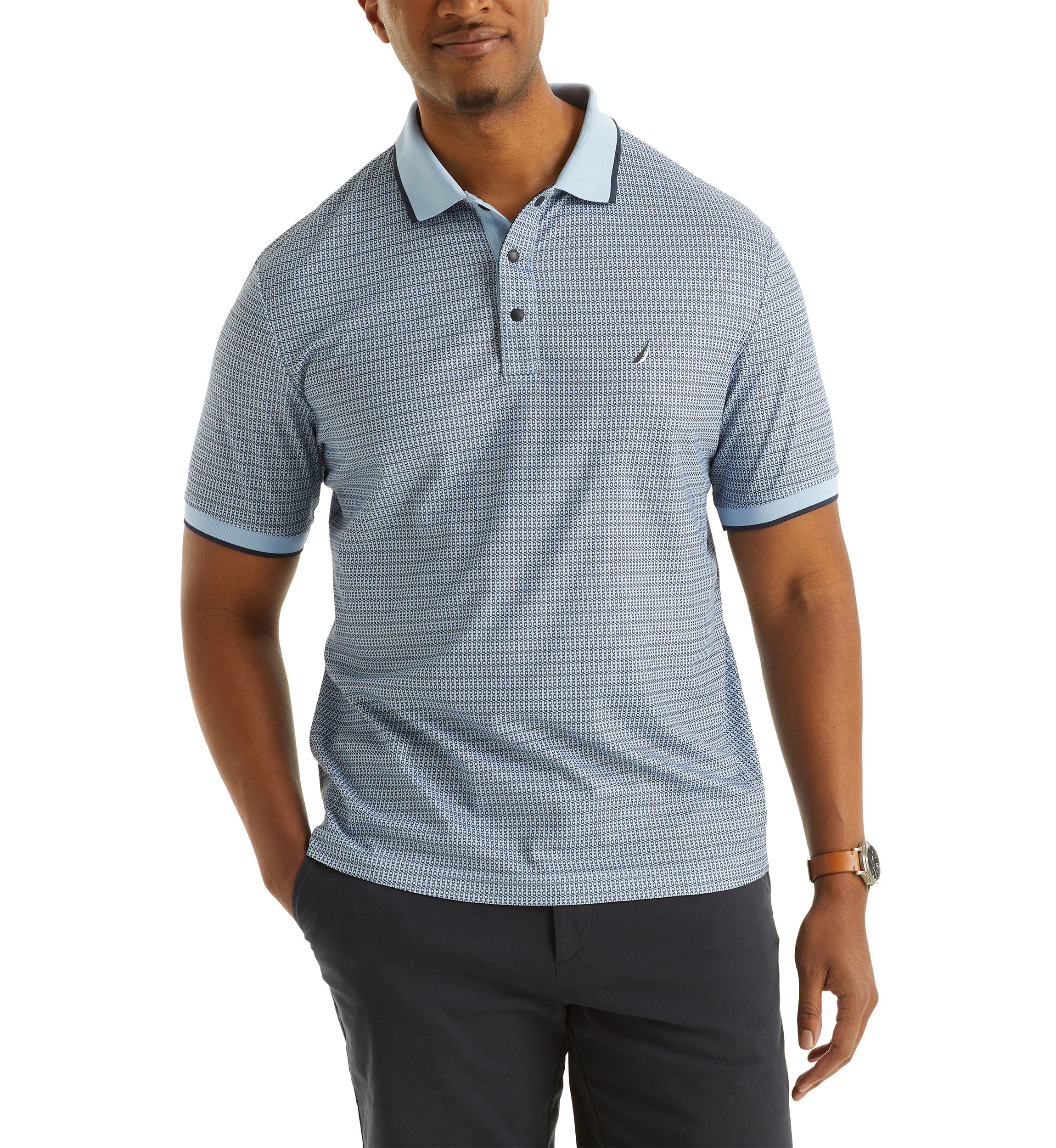 Big & Tall Classic Fit Printed Golf Polo Shirt