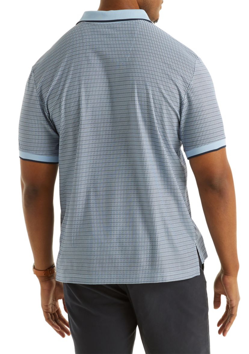 Big & Tall Classic Fit Printed Golf Polo Shirt