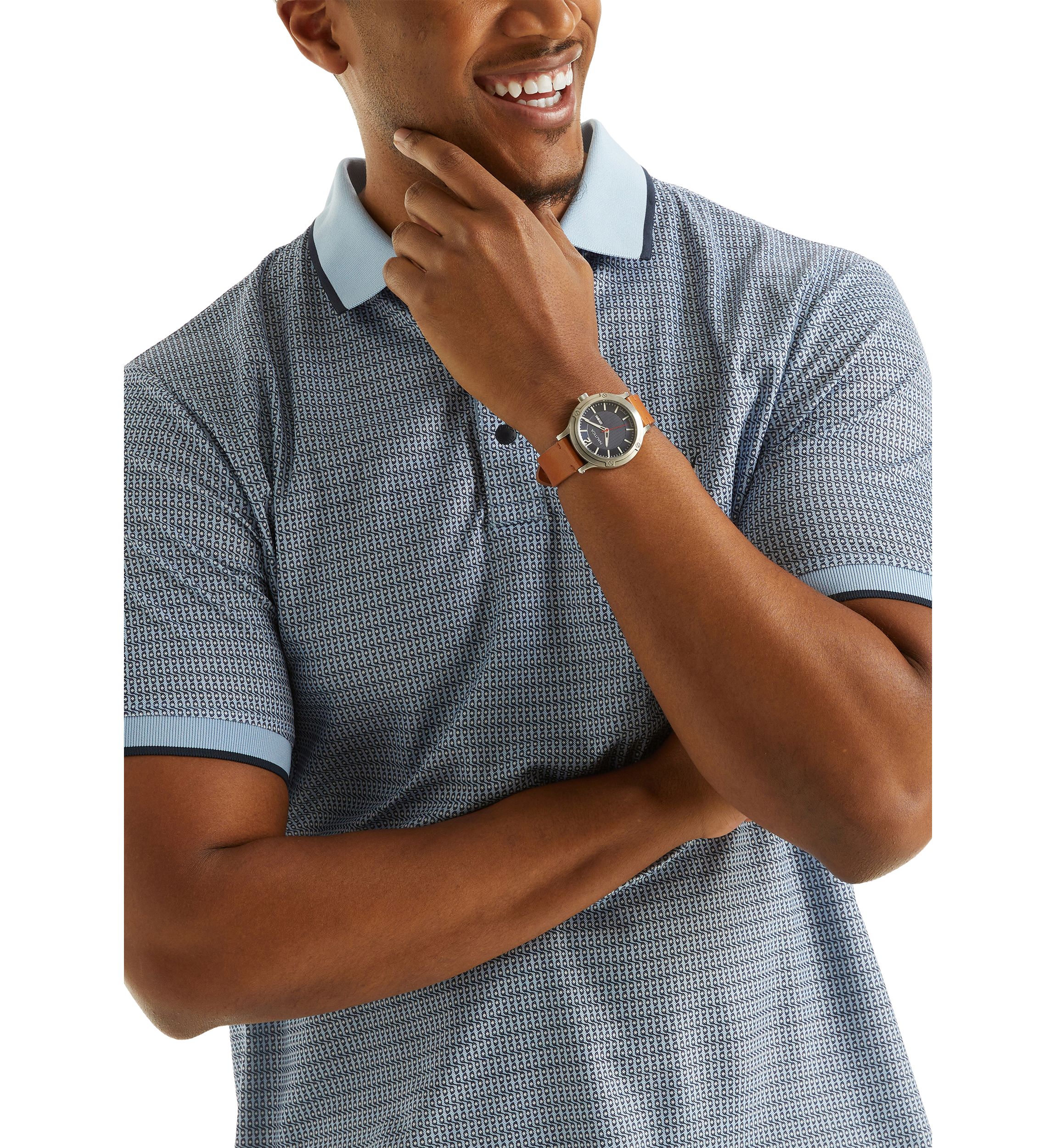Big & Tall Classic Fit Printed Golf Polo Shirt