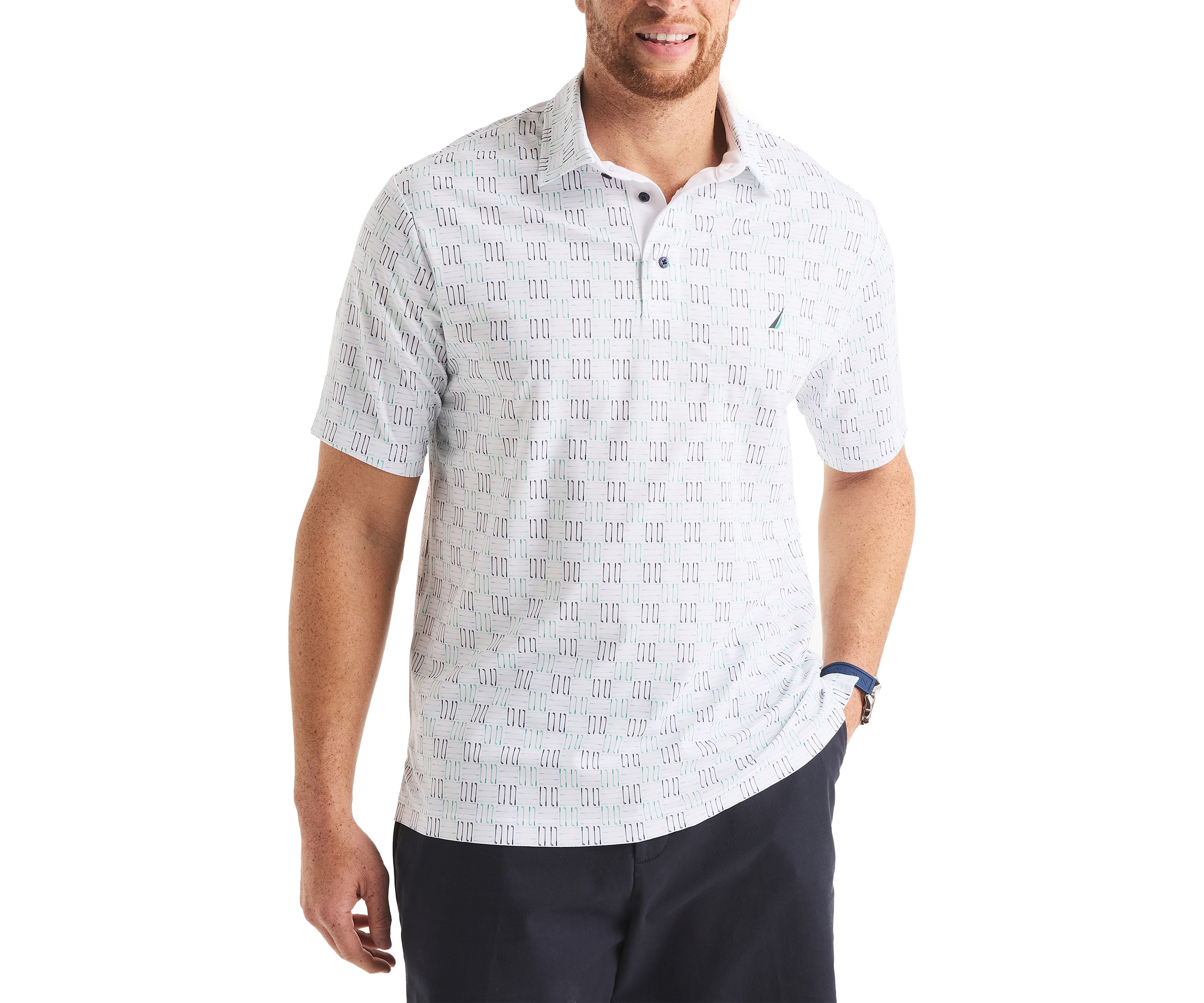 Big & Tall Classic Fit Printed Golf Polo Shirt