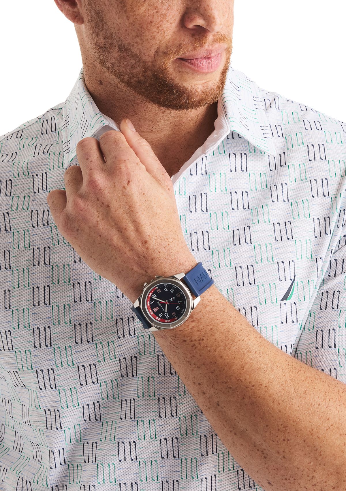 Big & Tall Classic Fit Printed Golf Polo Shirt