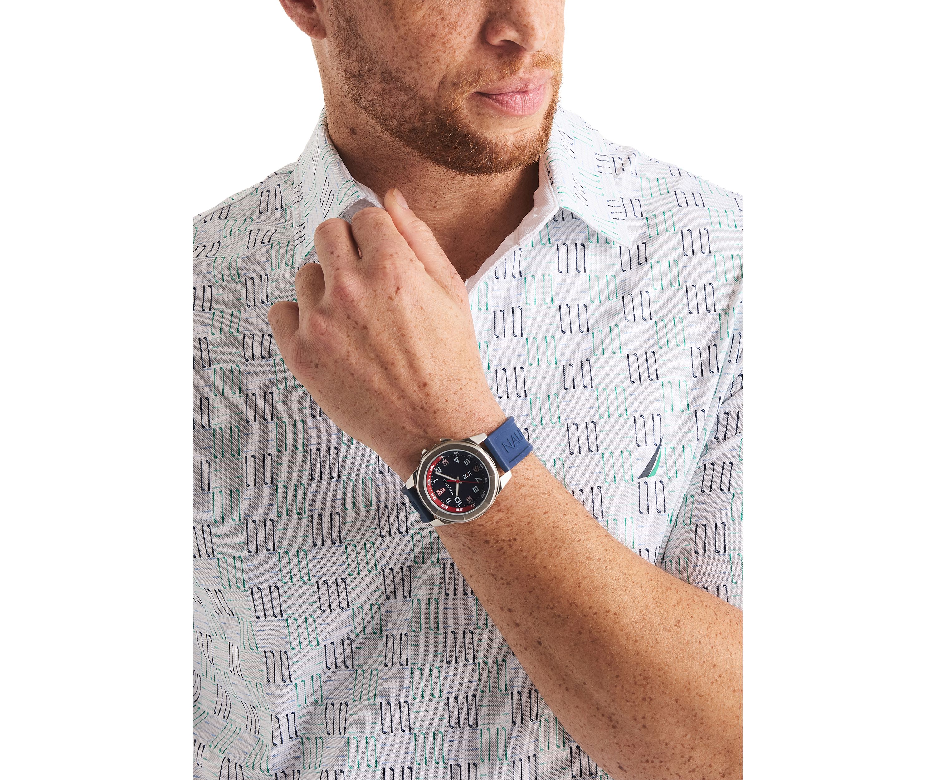 Big & Tall Classic Fit Printed Golf Polo Shirt