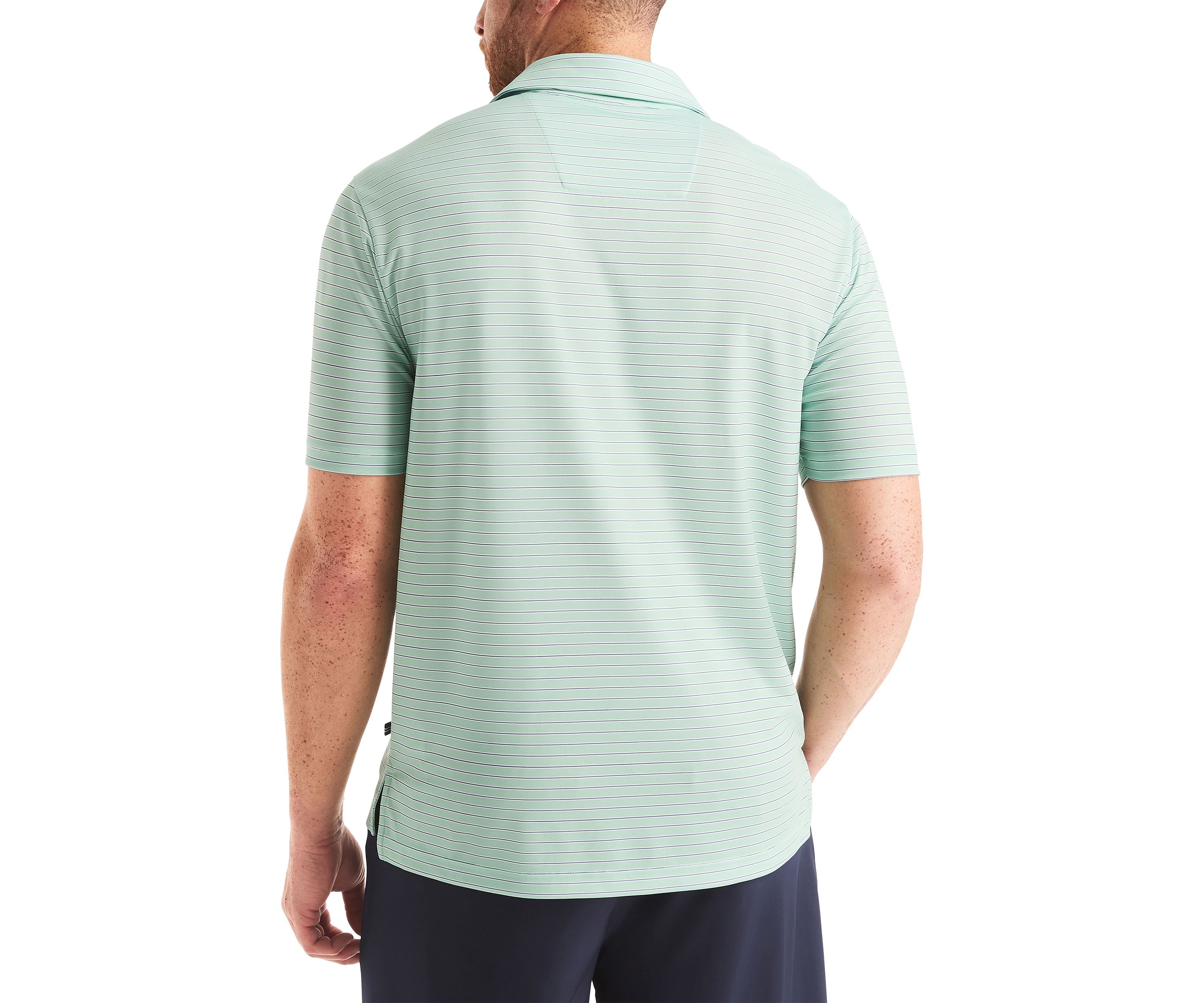 Big & Tall Beach Boys x Nautica Short Sleeve Performance Stripe Polo Shirt