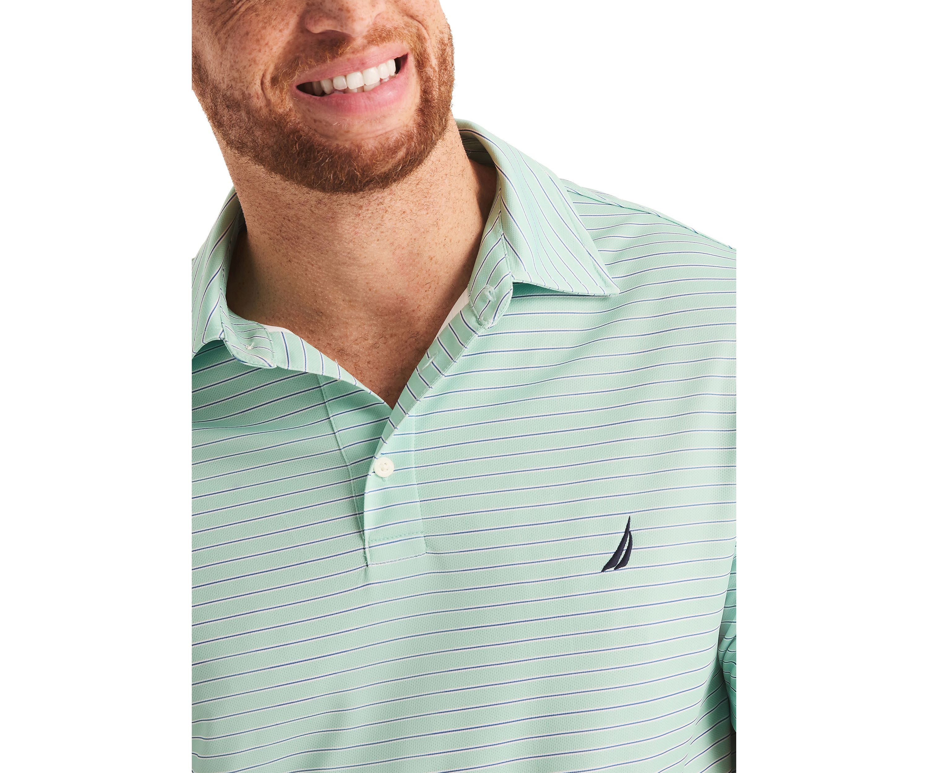 Big & Tall Beach Boys x Nautica Short Sleeve Performance Stripe Polo Shirt